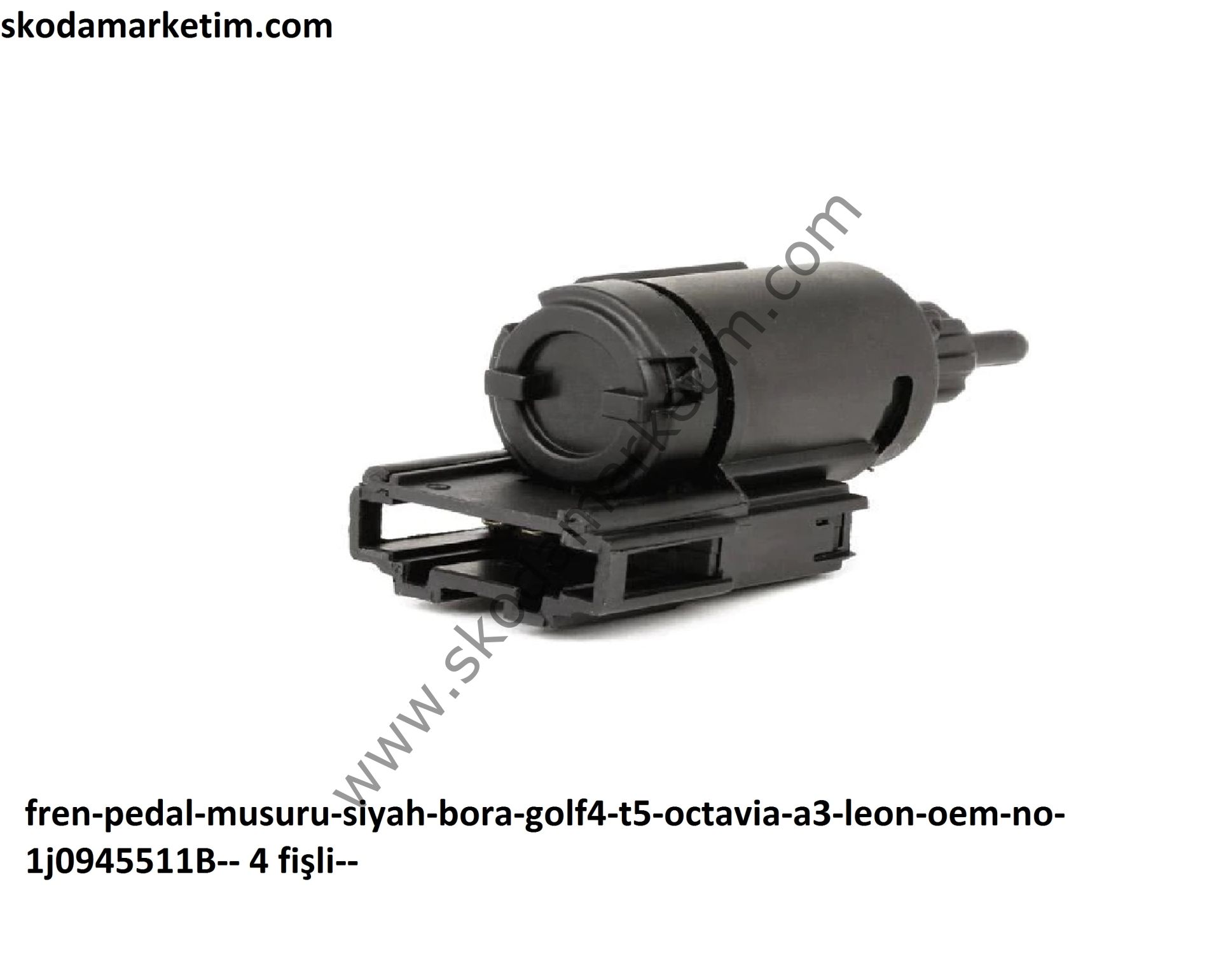 FREN PEDAL MÜŞÜRÜ SİYAH BORA-GOLF4-T5-OCTAVİA-A3-LEON - Oem No: 1J0945511B