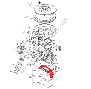 Karbüratör Alt Flanşı Felicia 94>01 / Felicia I Pick-up 95>02 / Favorit 89>94 / Forman 88>95---115039690