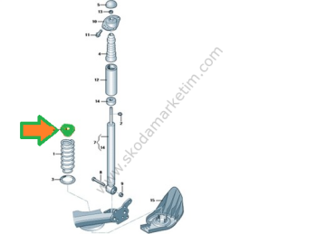 HELEZON YAYI LASTİĞİ ÜST-BORA-FABİA-GOLF-OCT-POLO-RAPİD-1J0512149B