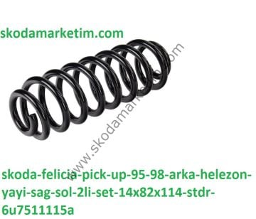 Skoda Felıcıa - Pıck Up - 95 / 98 Arka Helezon Yayı Sağ / Sol (2li Set) (14X82X114) (Stdr) 6U7511115A.