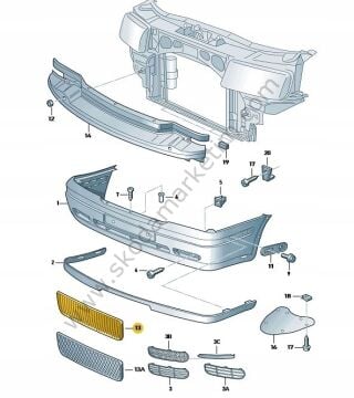 Tampon Izgarası Orta Octavia 96>10 | 1U0853677 — SKODA / VAG