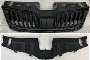 ON PANJUR VE UST PLASTIK KOMPLE SIYAH CERCEVELI PARLAK SIYAH OCTAVIA 2018--5E0853653A/761A GKL 290823