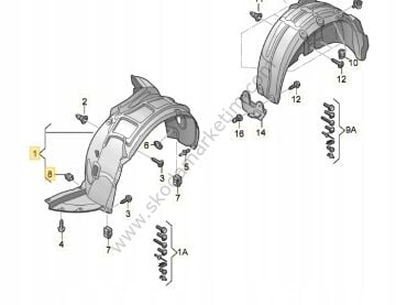 Çamurluk Davlumbazı Sol Ön A3 13>17 | 8V5821171— AUDI