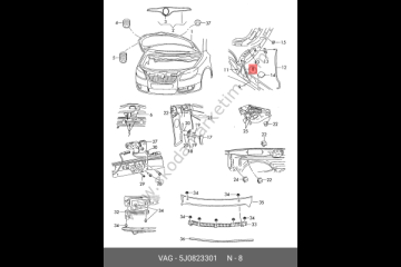 KAPUT MENTEŞESİ SOL  FABİA ROOMSTER 10>15--5J0823301