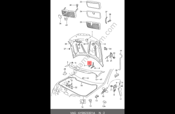 KAPUT MENTEŞESİ SOL  FABİA 00>08---6Y0823301A