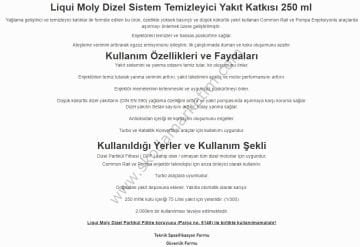 LIQUI MOLY Dizel Sistem Temizleyici Yakıt Katkısı 250 ml (5139)