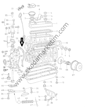 CONTA  ZİNCİR EKSANTRİK  KAPAK--047103161-FAVORİT -FELİCİA-1.3 MOTORLAR İÇİN..