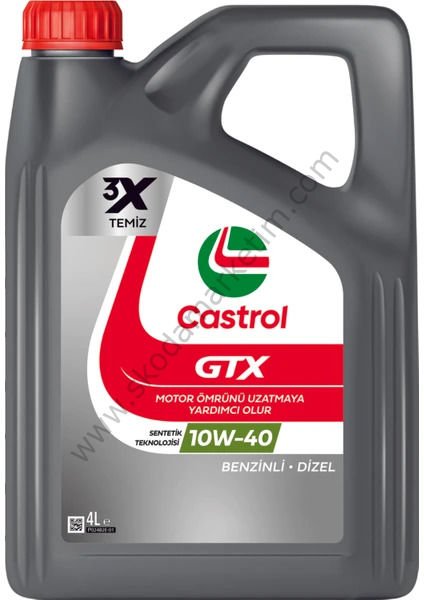 Castrol GTX 10W-40 4 LİTRE BENZİNLİ-DİZEL