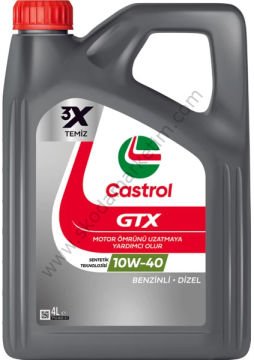 Castrol GTX 10W-40 4 LİTRE BENZİNLİ-DİZEL