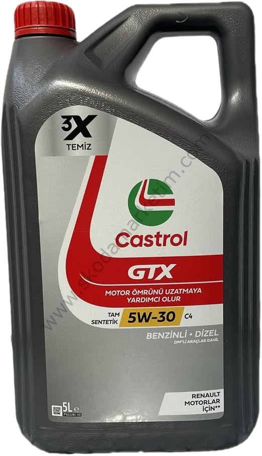 CASTROL Gtx 5W-30 C4 5 Litre Tam Sentetik