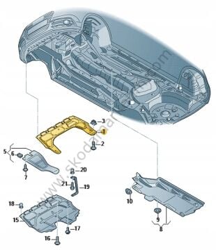 Motor Alt Muhafaza Ön Plastik (Benzinli) Ibiza 02>17 / Cordoba 02>09 / Fabia 99>14 / 6R0825237D