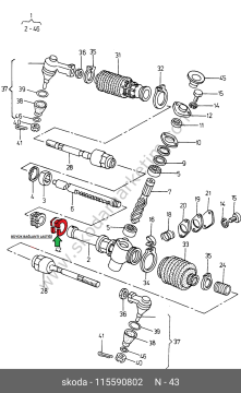 DİREKSİYON BAĞLANTI LASTİĞİ BÜYÜK-FAVORİT FELİCİA -115590801