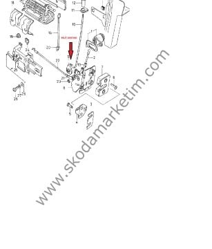 KAPI,KILIT, ÇUBUGU, KLIPS ,SKODA, FELICIA ,95-01 ,FAVORIT ,88-94 ,FORMAN, 88-94,6U7827338