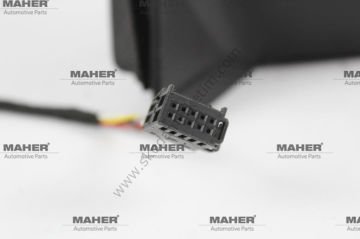 MAHER MHR-15203 | Volkswagen AYNA DIŞ DİKİZ POLO 10-17 ELEKTRİKLİ, ISITMALI, SİNYALLİ, SİYAH, DİKDÖRTGEN SOKET SOL