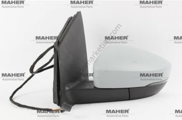 MAHER MHR-15203 | Volkswagen AYNA DIŞ DİKİZ POLO 10-17 ELEKTRİKLİ, ISITMALI, SİNYALLİ, SİYAH, DİKDÖRTGEN SOKET SOL