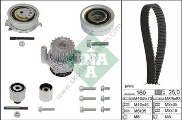 INA 530055032 | EKSANTRIK RULMAN KITI (DEVIRDAIMLI) CRAFTER CAY A4 A5 A6 Q5 GOLF VI T6 CADDY III AMAROK