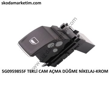 VOLKSWAGEN SAĞ ÖN ARKA NİKELAJLI-KROMLU- TEKLİ CAM DÜĞMESİ--5G0959855F