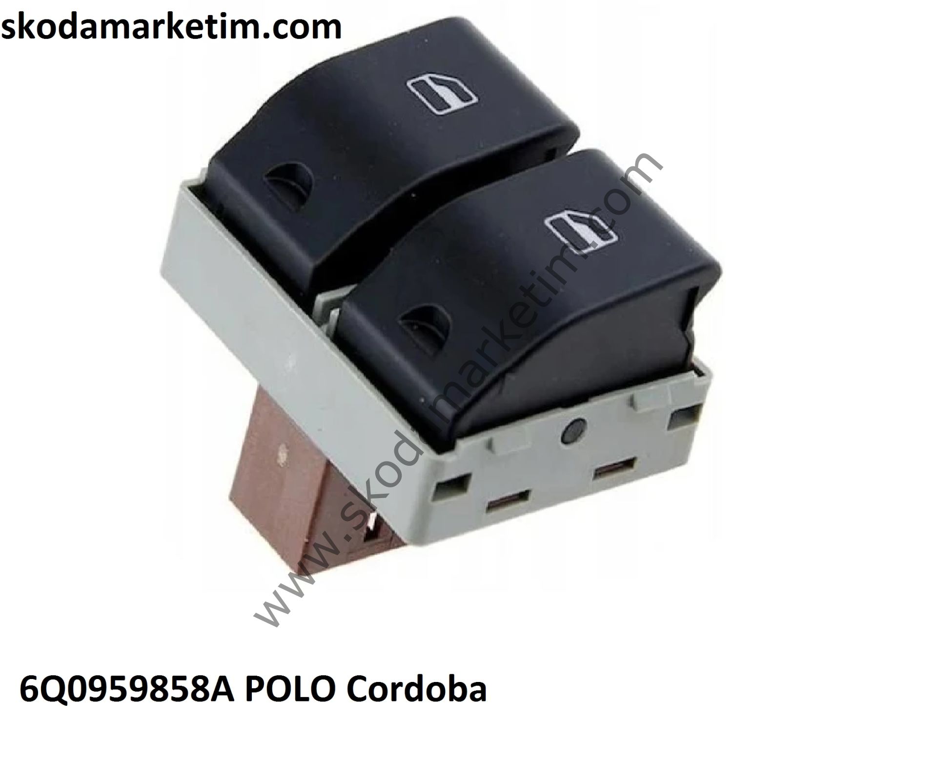 Düğme Cam Açma Polo / Cordoba / Ibıza 03-09 (Çiftli) Ön--6Q0959858A