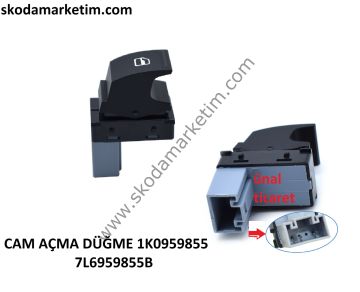 Cam Acma Kapama Anahtari Yolcu Tarafi Tekli Caddy Golf V Passat / Cc T6 Amarok Jetta Polo Scirocco Sharan Tiguan Touran Toureg Altea Ibiza Leon Toledo 06-16 1K0959855
