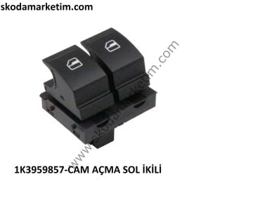 CAM AÇMA KALDIRMA İKİLİ DÜĞME SOL TARAF -AMOROK-CADDY-GOLF-IBIZA-LEON -PASSAT-POLO-TOUAREG-1K3959857