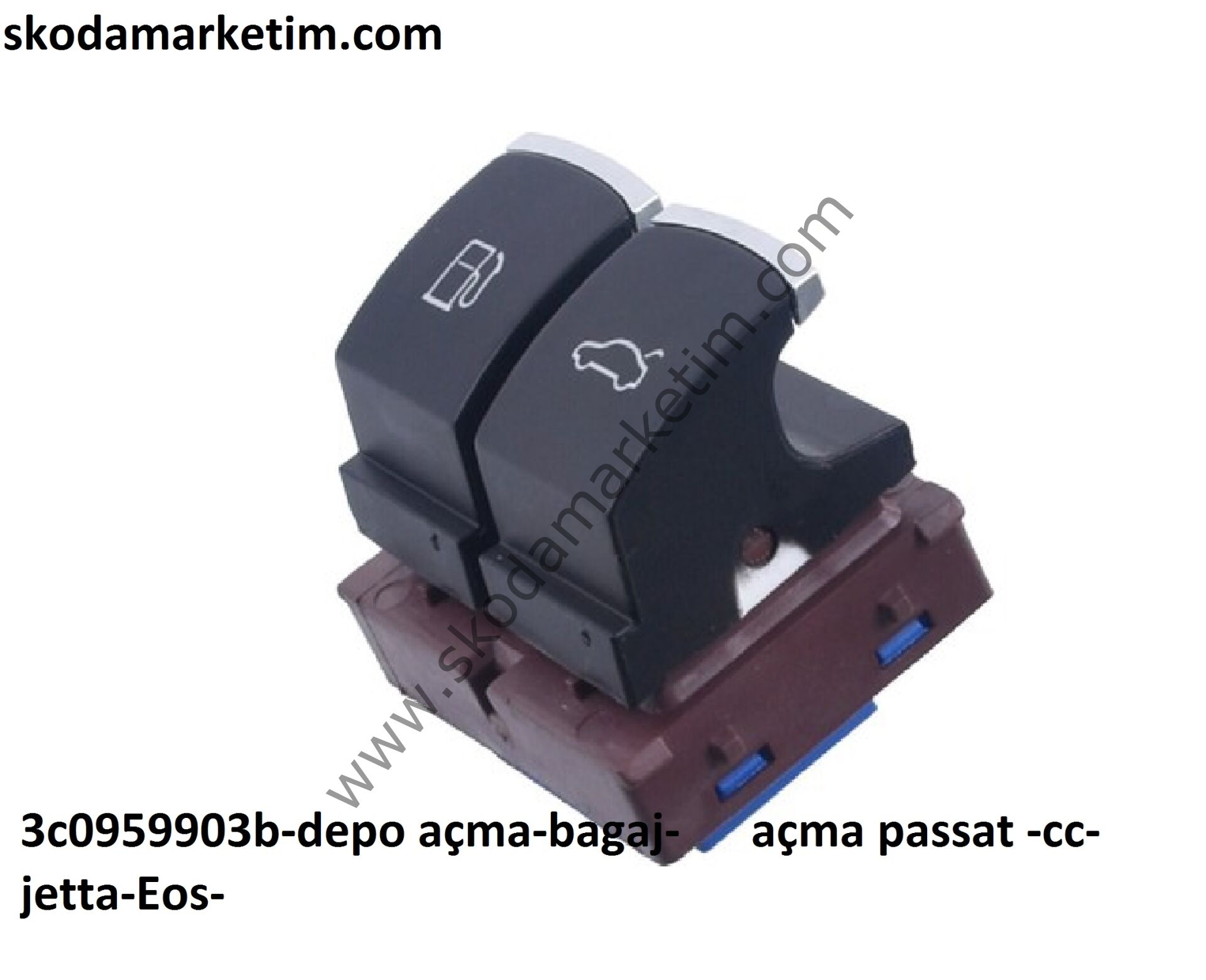 DEPO VE BAGAJ AÇMA ANAHTARI =NIKELAJ-KROMLU=-Passat (2006 >2011 · Passat CC (2009 >2017 · Jetta (2011 >2018 · Eos (2006 >2016-- 3C0959903B.