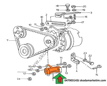 ALTERNATÖR BAĞLANTI BRAKETİ -ORJ--Favorit-Forman-Felicia--047903143J