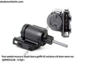 FREN PEDAL MÜŞÜRÜ SİYAH BORA-GOLF4-T5-OCTAVİA-A3-LEON - Oem No: 1J0945511B